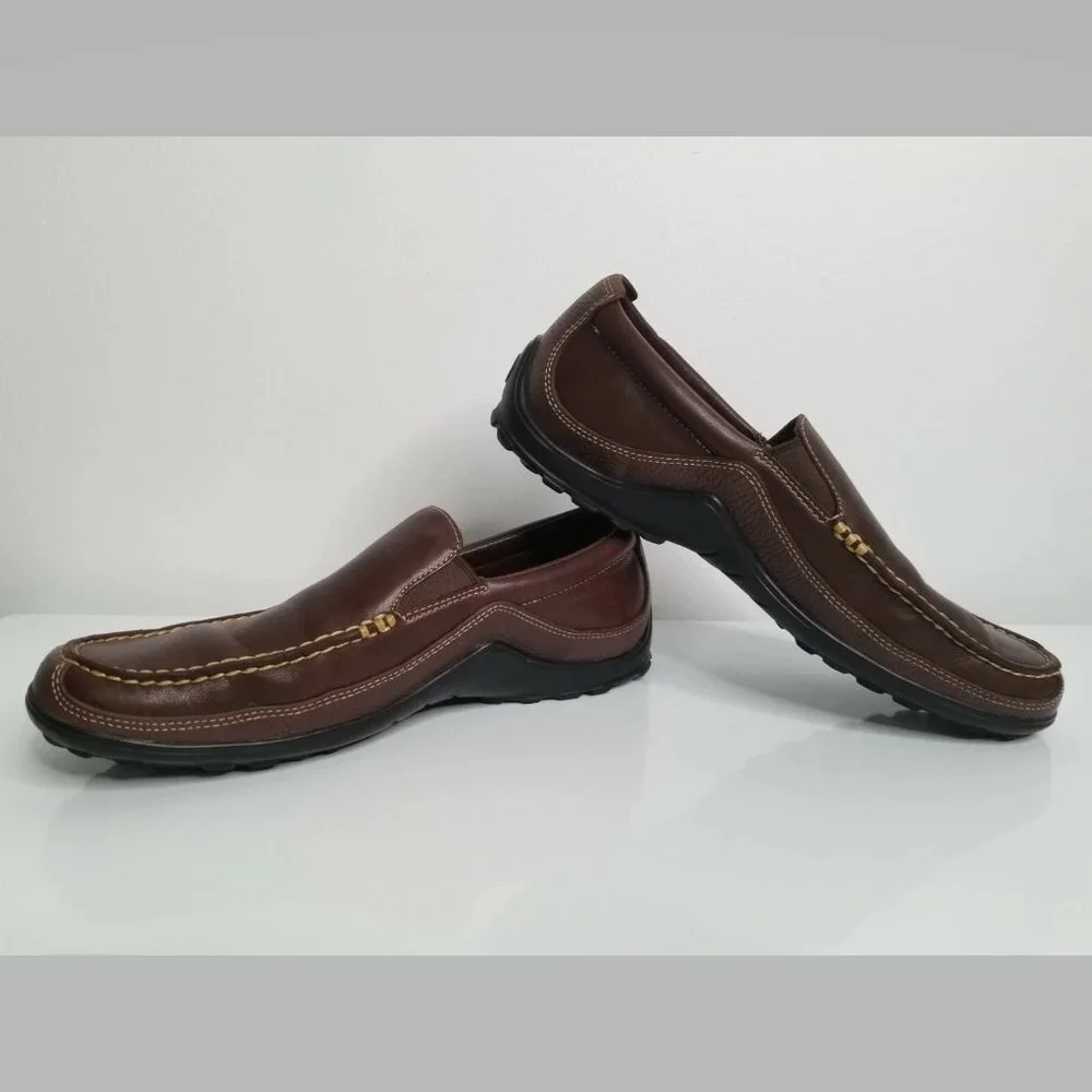 Cole Haan Mens Shoes Loafer 8 M Tucker Venetian Slip on Brown Leather C04059‎